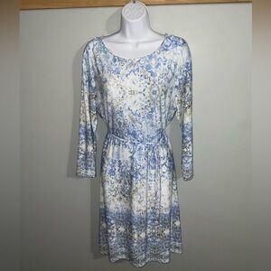 Ivanka Trump Floral Dress with Tie Belt- Large